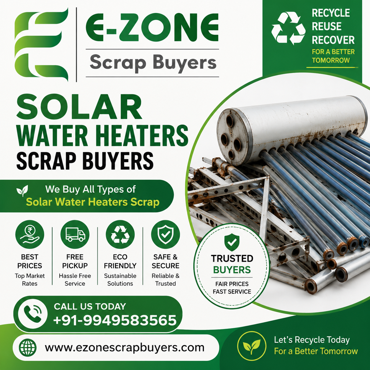 Solar Water Heaters Scrap Buyers in Hyderabad